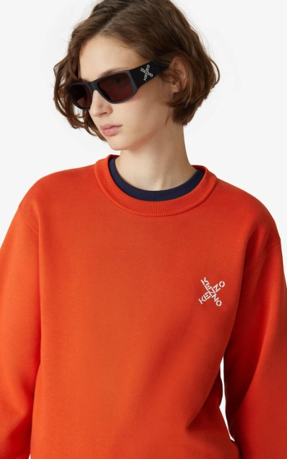 Kenzo Women Kenzo Sport 'little X' Sweatshirt Deep Orange